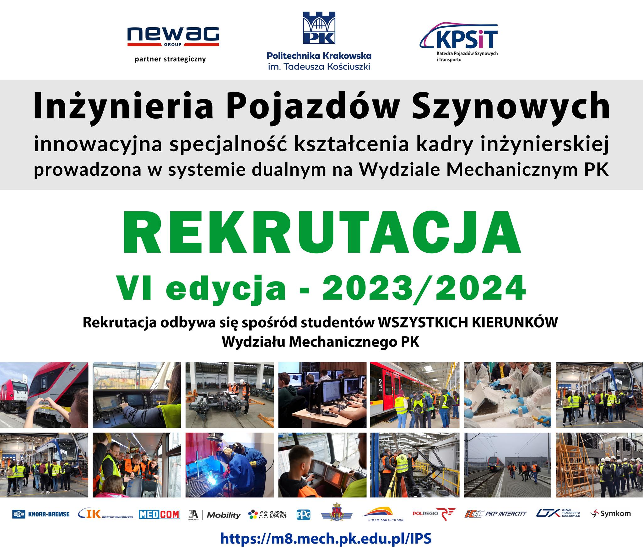 Rekrutacja na dualną specjalność „Inżynieria Pojazdów Szynowych”