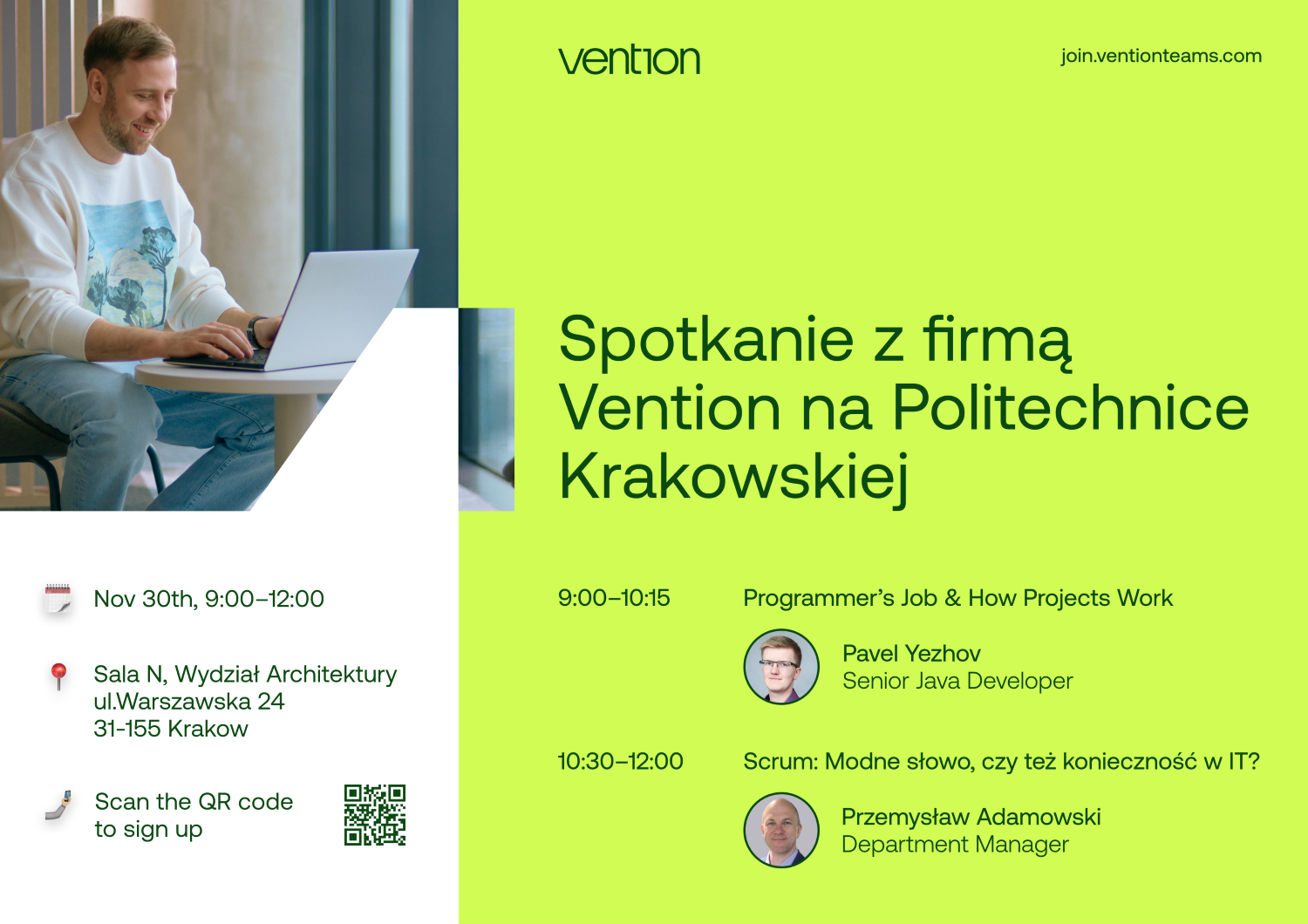 Zaproszenie na spotkanie z firmą Vention