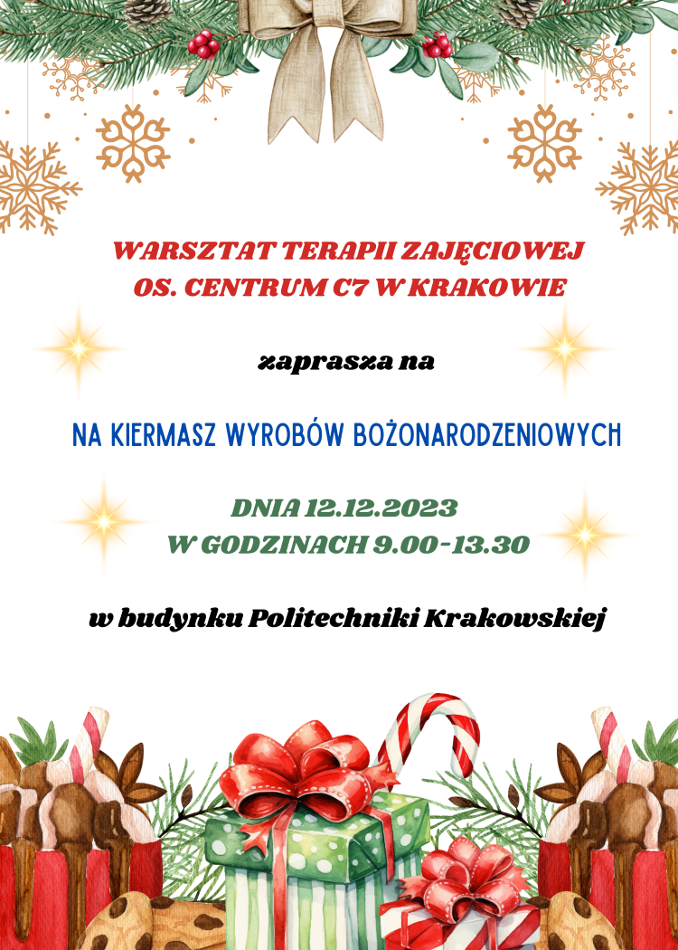 Zapraszamy na Kiermasz Świąteczny!