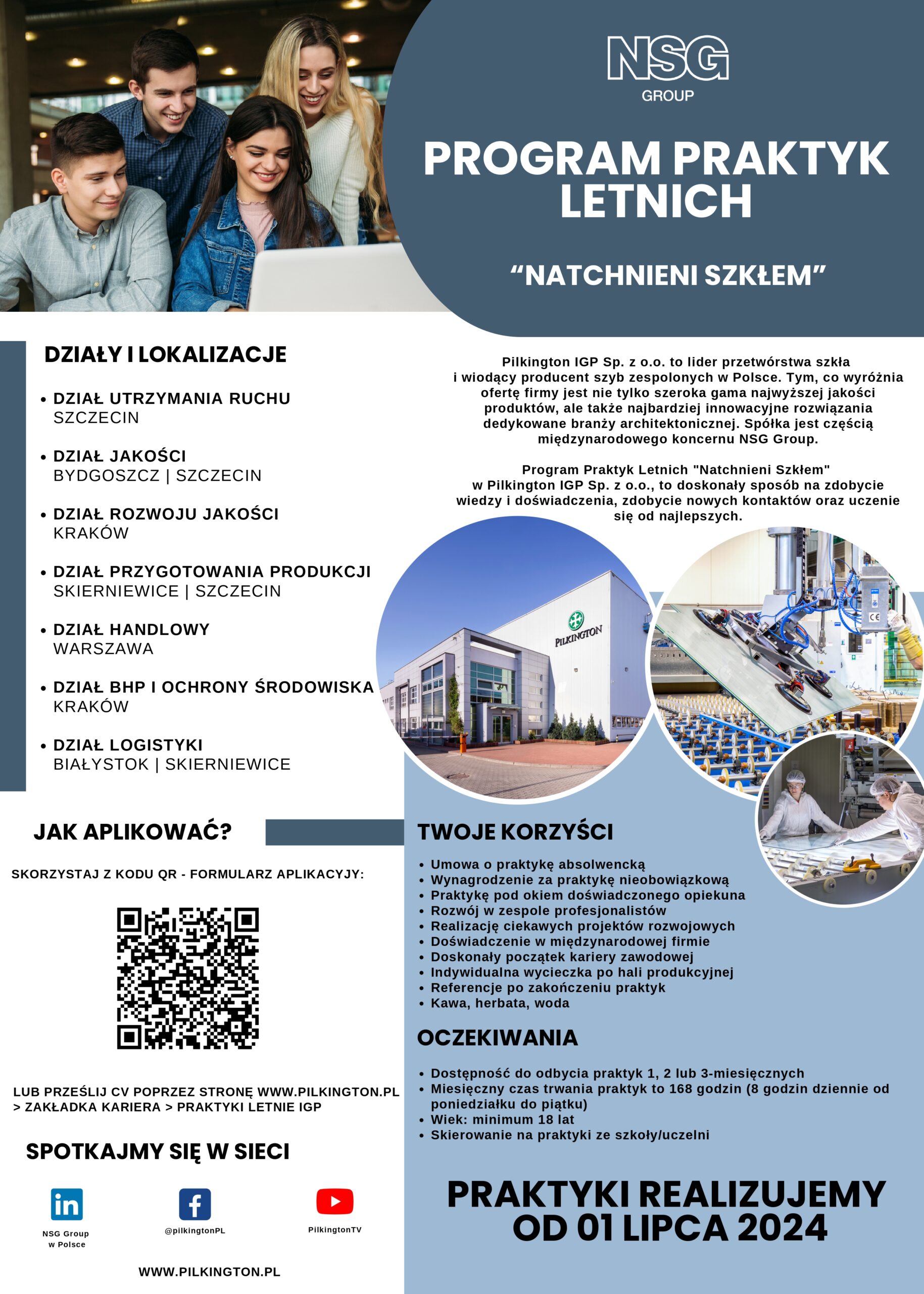 Oferta praktyk od firmy PILKINGTON IGP
