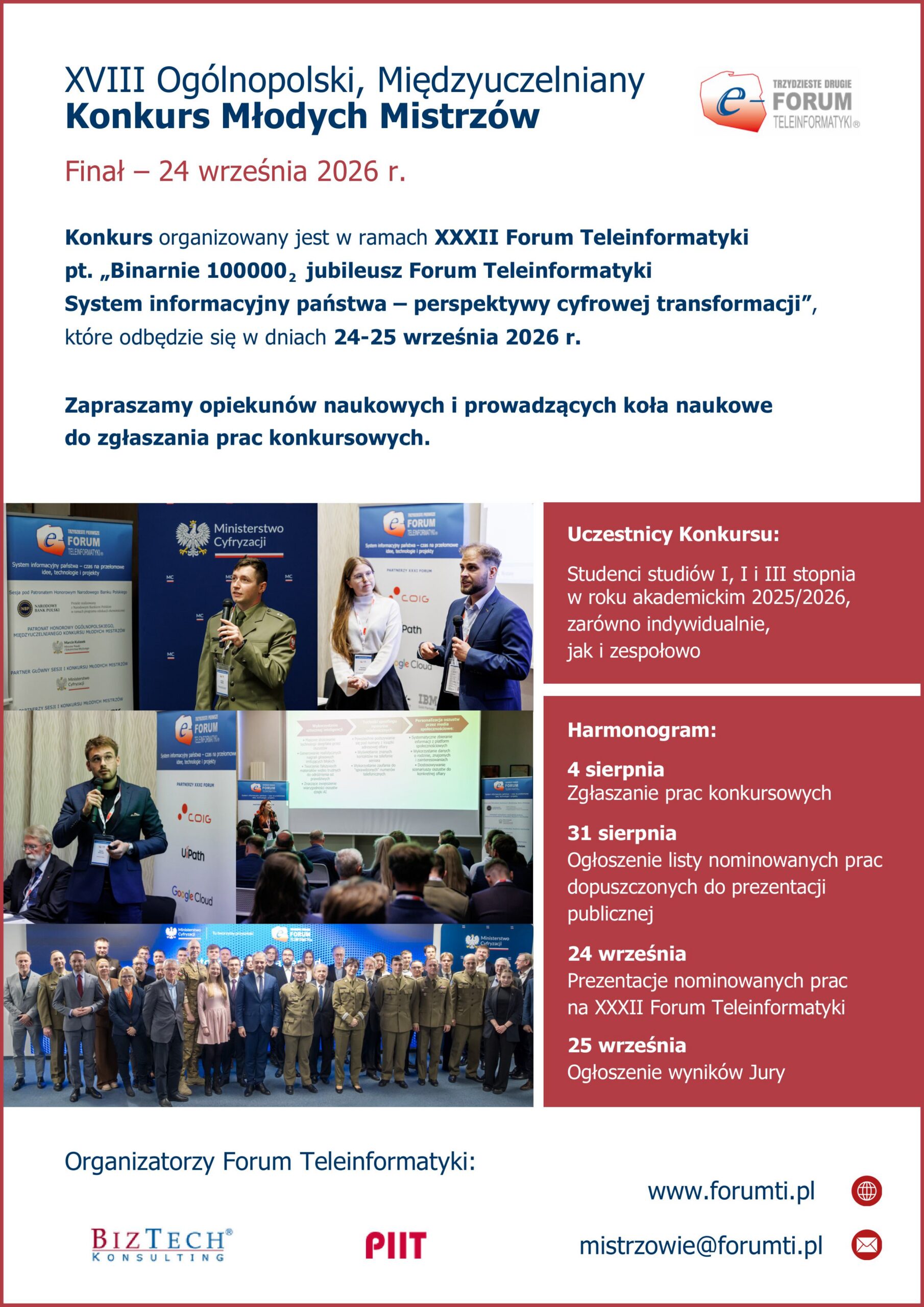 XVIII Ogólnopolski Międzyuczelniany Konkurs Młodych Mistrzów 2026