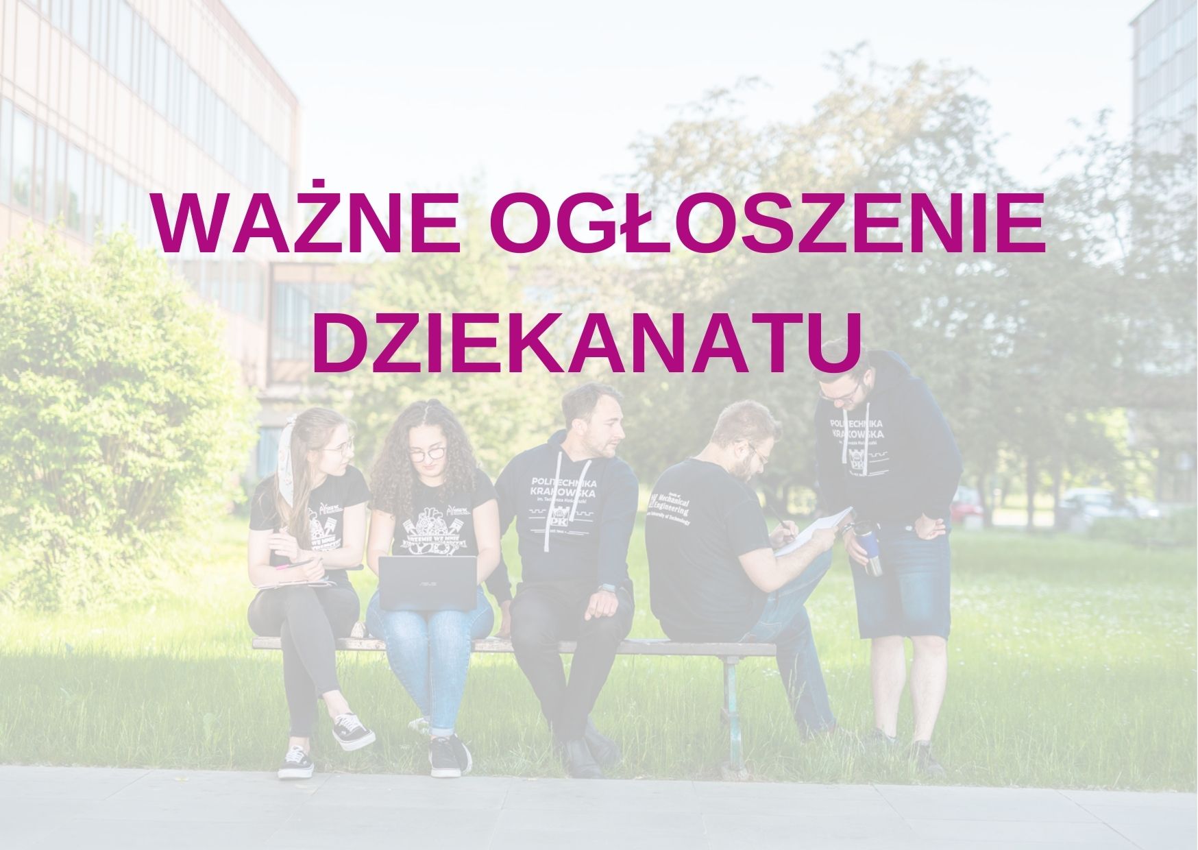 Zmiana dni i godzin przyjęć studentów w Dziekanacie w okresie wakacyjnym