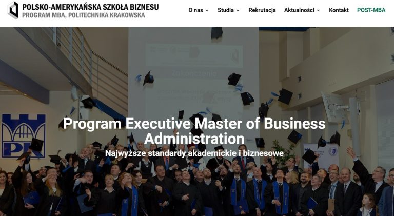 Studia podyplomowe Polsko-Amerykańskiej Szkoły Biznesu – Program Executive Master of Business Administration (MBA)
