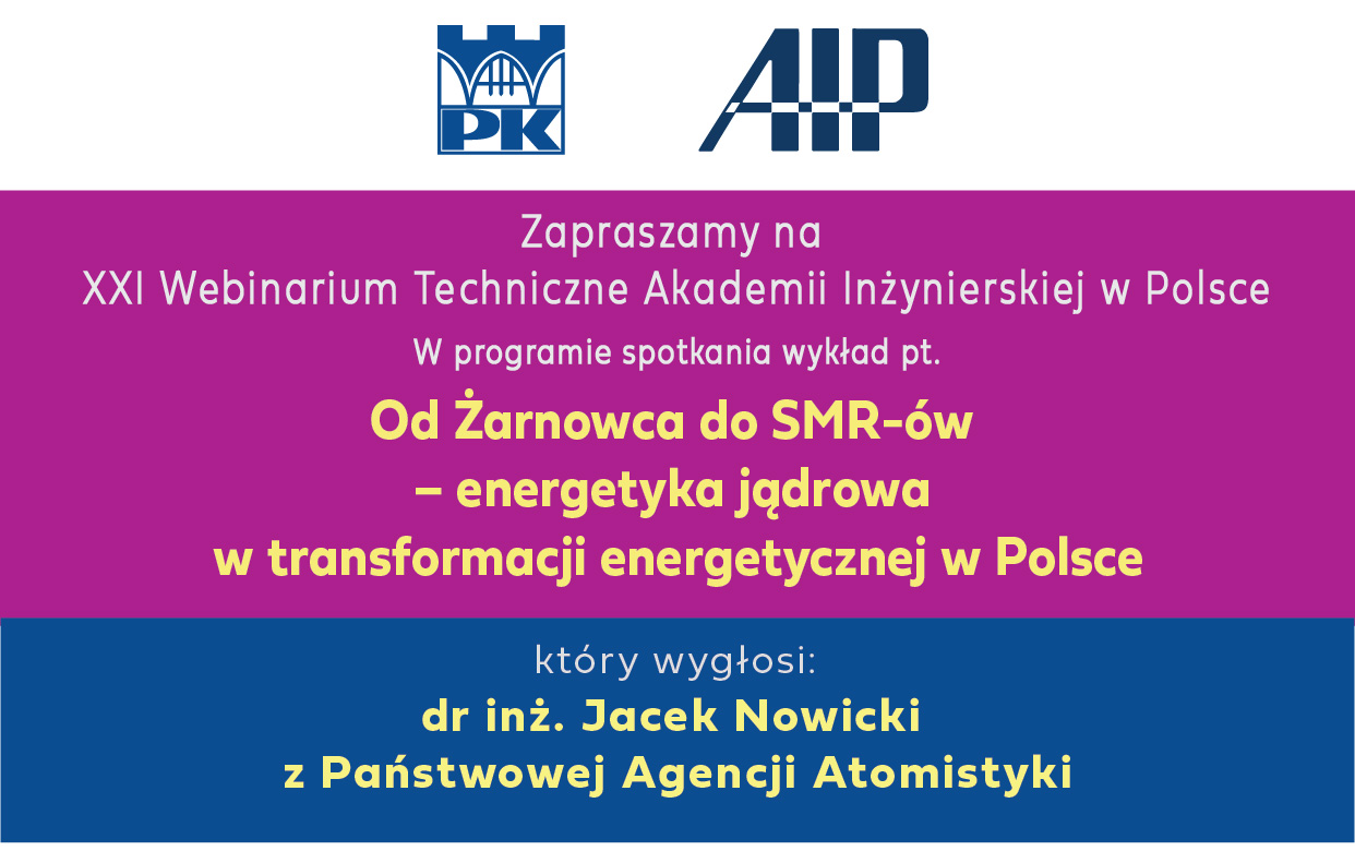 Zaproszenie na XXI Webinarium Techniczne Akademii Inżynierskiej w Polsce